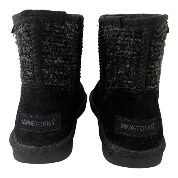 Minnetonka Size 6 Suede Fabric Faux Fur Lined Winter Ankle Boot 86410 - Picture 6 of 8